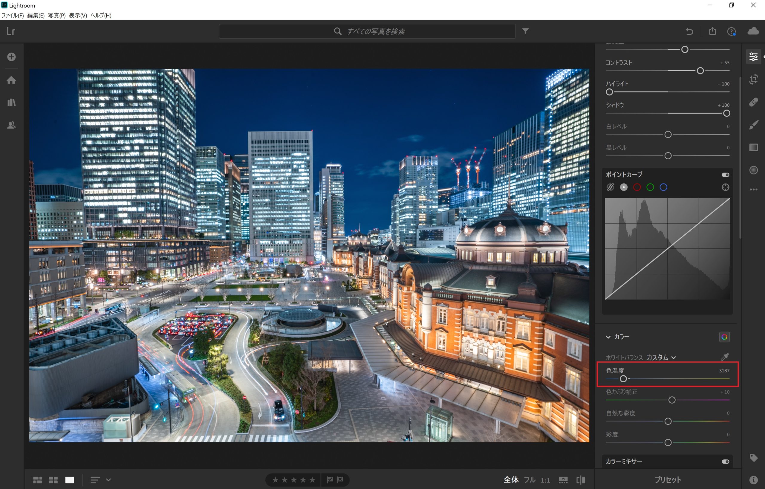 adobe,lightroom,夜景