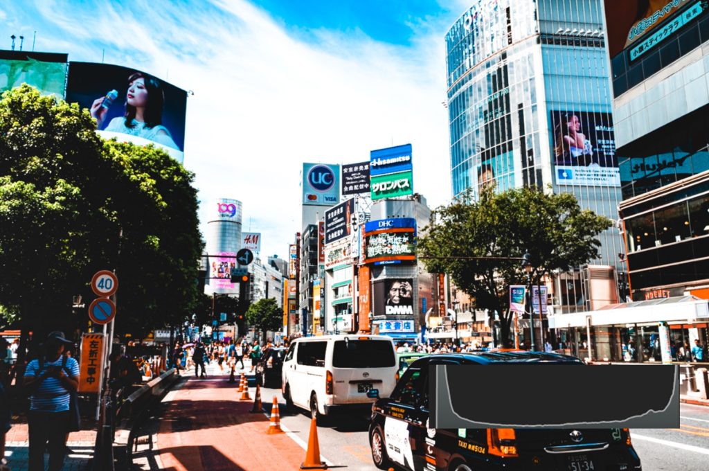 渋谷,スクランブル交差点,センター街,ヒストグラム