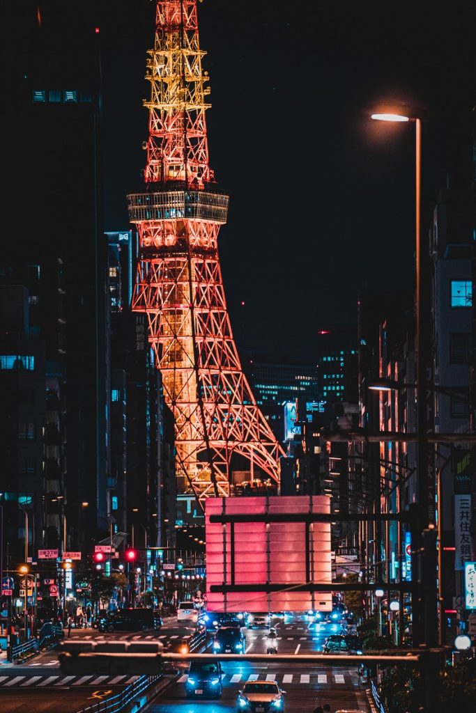 東京タワー,札の辻,夜景